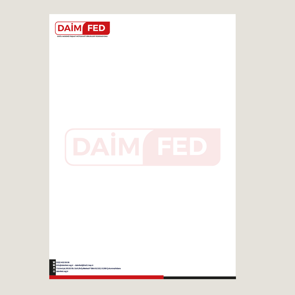 DAİMFED Antetli Kağıt